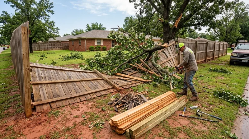 Storm Damage Fence Repair Oklahoma City